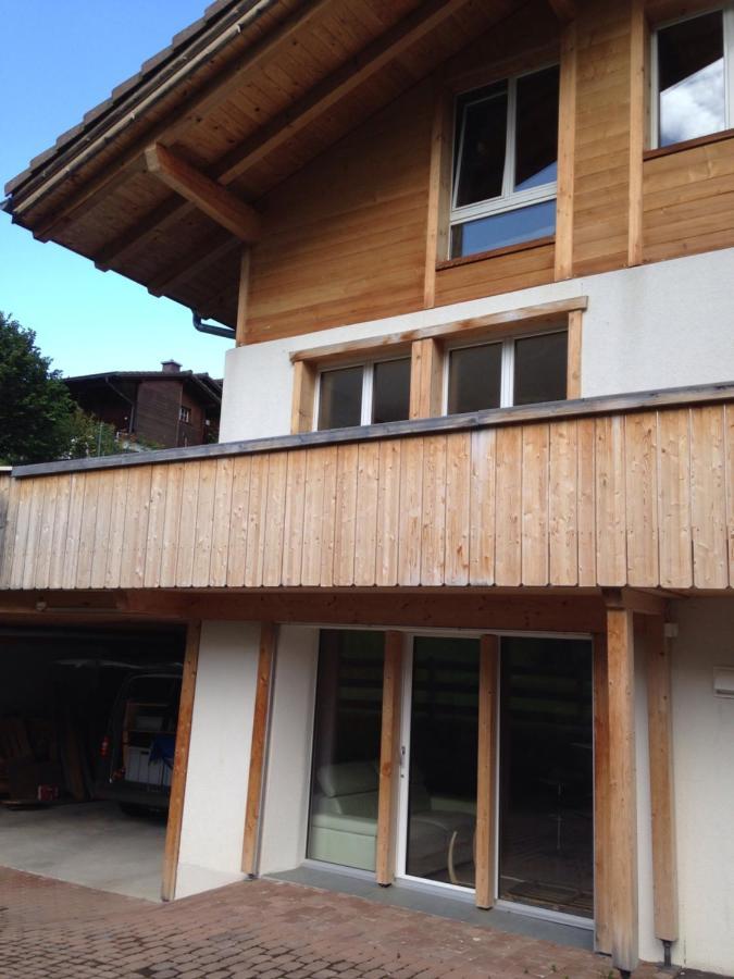 2-Zimmer Ferienwohnung,Parterre,Sitzplatz,Garage Adelboden Zewnętrze zdjęcie